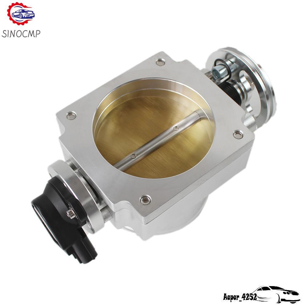 ya 27 7.20 Reverse Throttle Body With TPS Sensor 90mm Fit for Toyota Supra 1JZ / 2JZ Silver