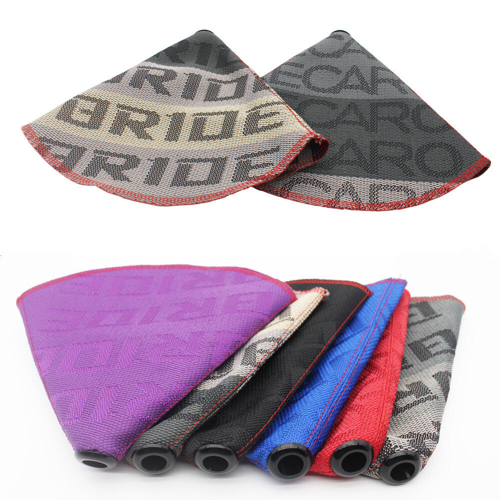 ya 1 7.9 JDM Universal Bride Style Hyper Fabric Gear Shift Boot Cover