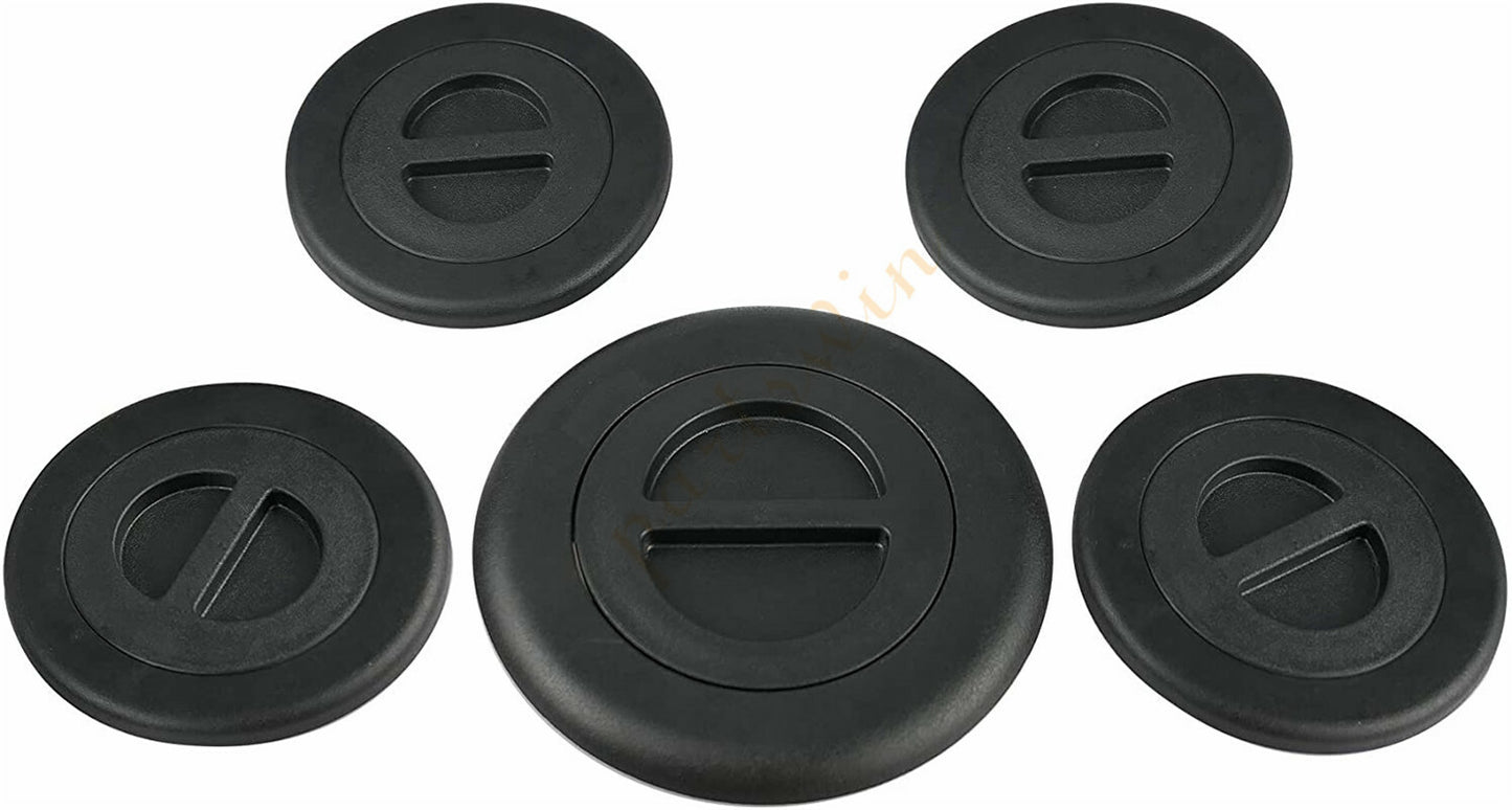 ya 2 6.26.2 5-piece wheel/gooseneck bed plug cover kit for Dodge for Ram 2500 3500 5th 2014-2019