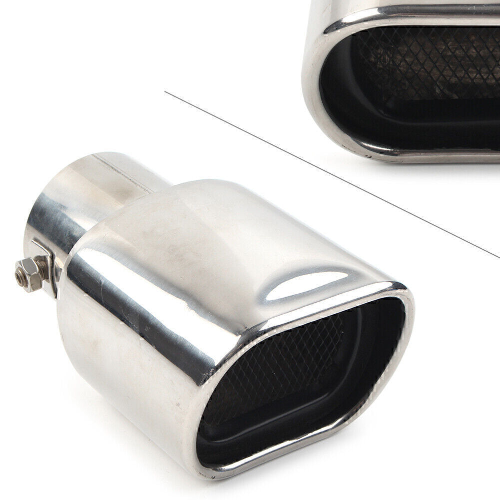 ya 4 6.17.2 Car Stainless Steel Rear Pipe Tail Muffler Tip Square Shape Accessories