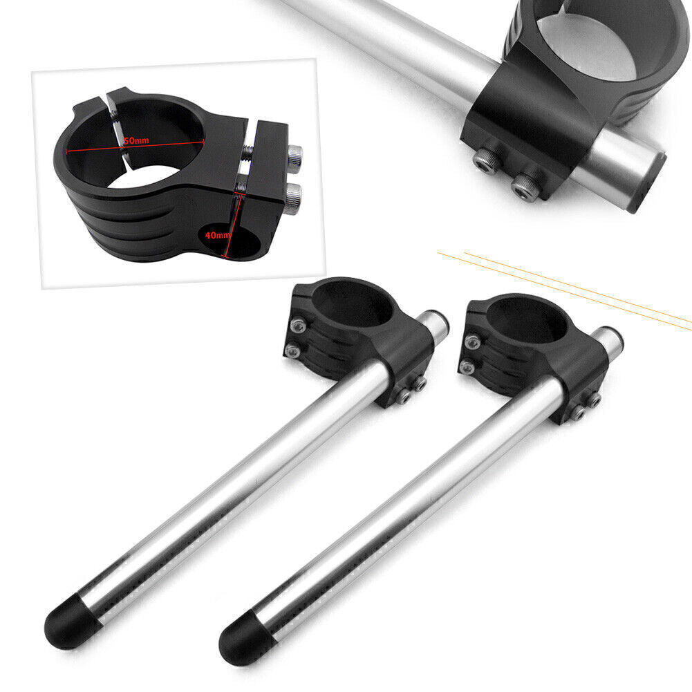 ya 2 6.26 2x 50mm Clip On Ons Handlebars Set Fit for Suzuki GSXR 600 750 1000 TL1000R