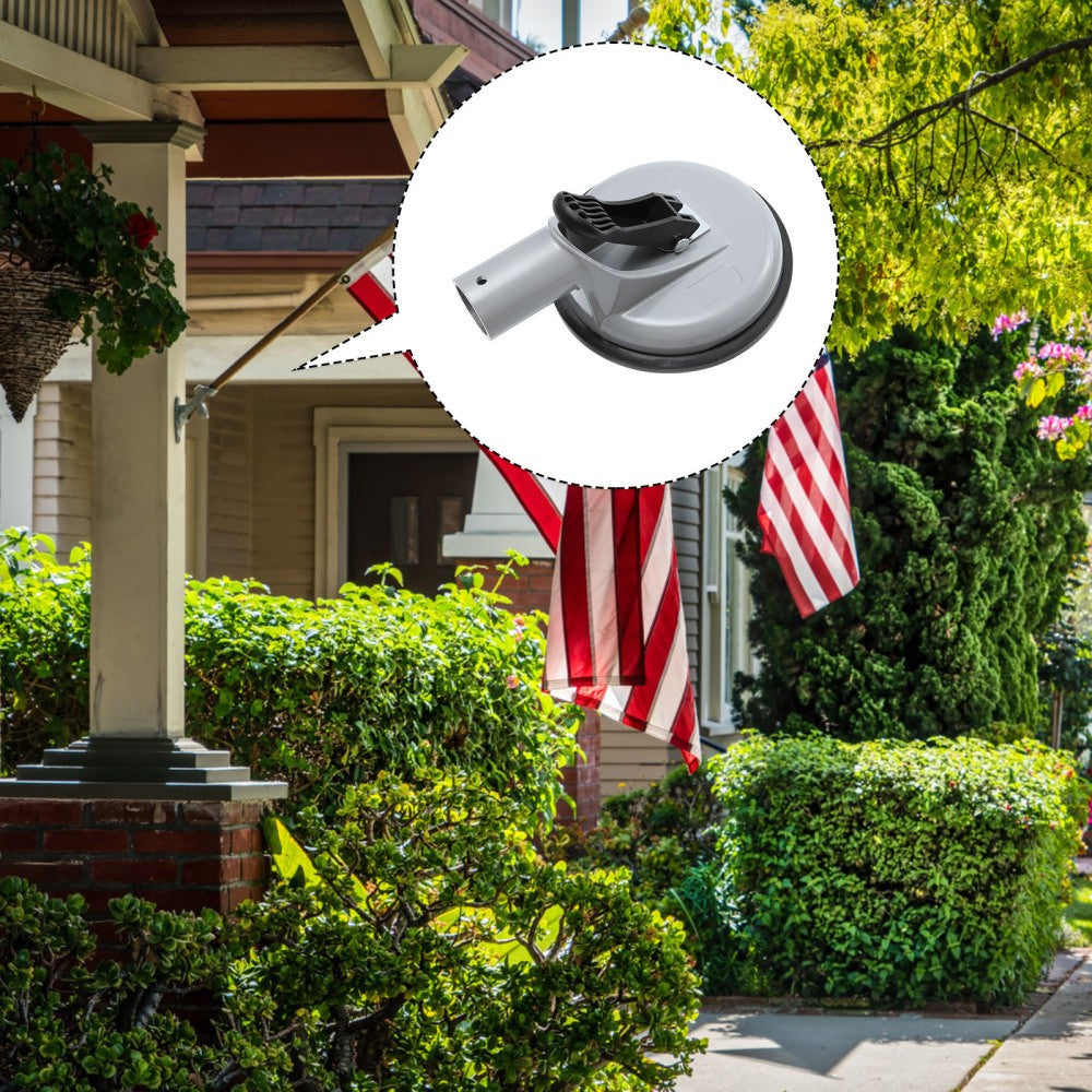 ya 5 8.7 Flag Pole Base Suction Cup Holder Metal Classroom Flagpole