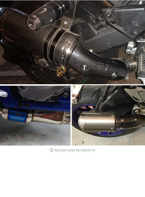 ya 5 8.7 1PC Blue Stainless Steel System Muffler Cover diameter 4.5-7 cm
