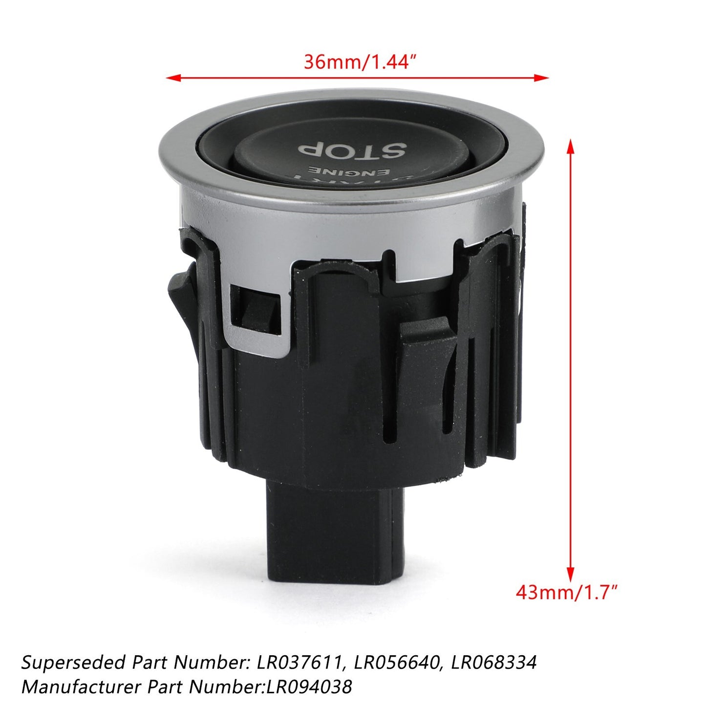 ya 1 8.5.4 Start Stop Engine Button Push Button Switch Cover LR094038 Fit for Land Rover SPORT