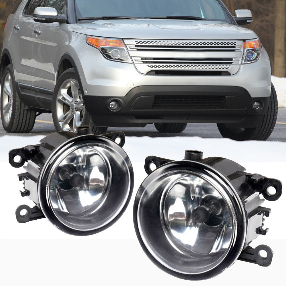 ya 1 8.5.2 For Focus Explorer C-Max Clear Lens Driving Fog Lights Bumper Lamps+Bulbs