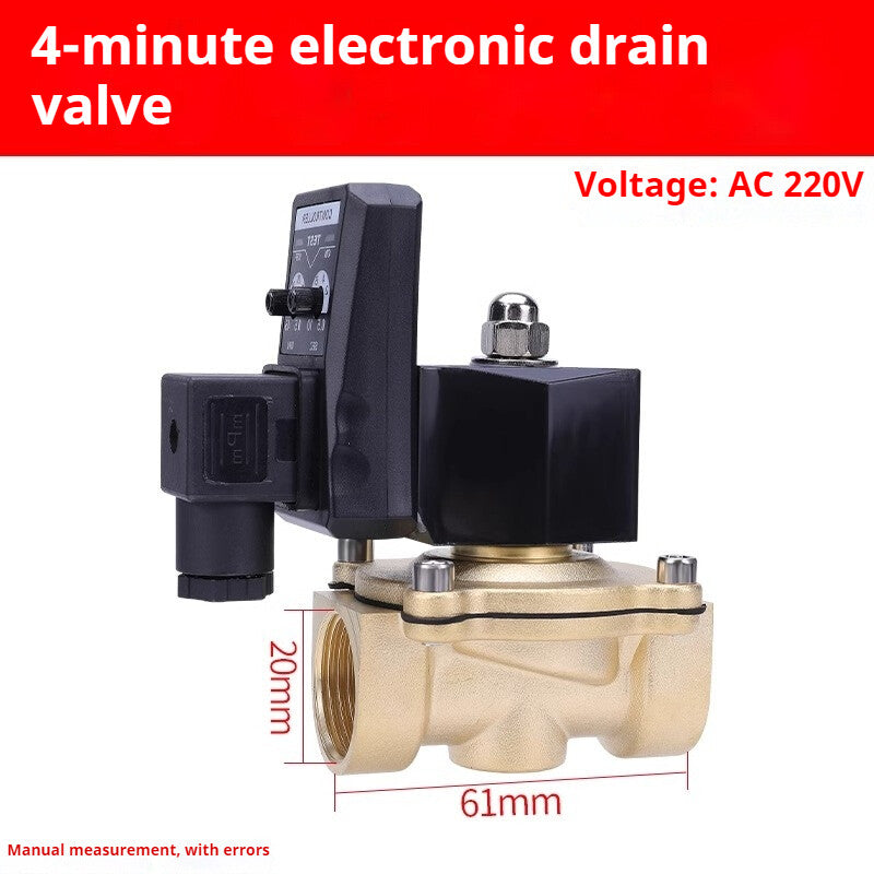 Automatic Timed Electronic Two-way Drain Valve for Air Compressor Tanks