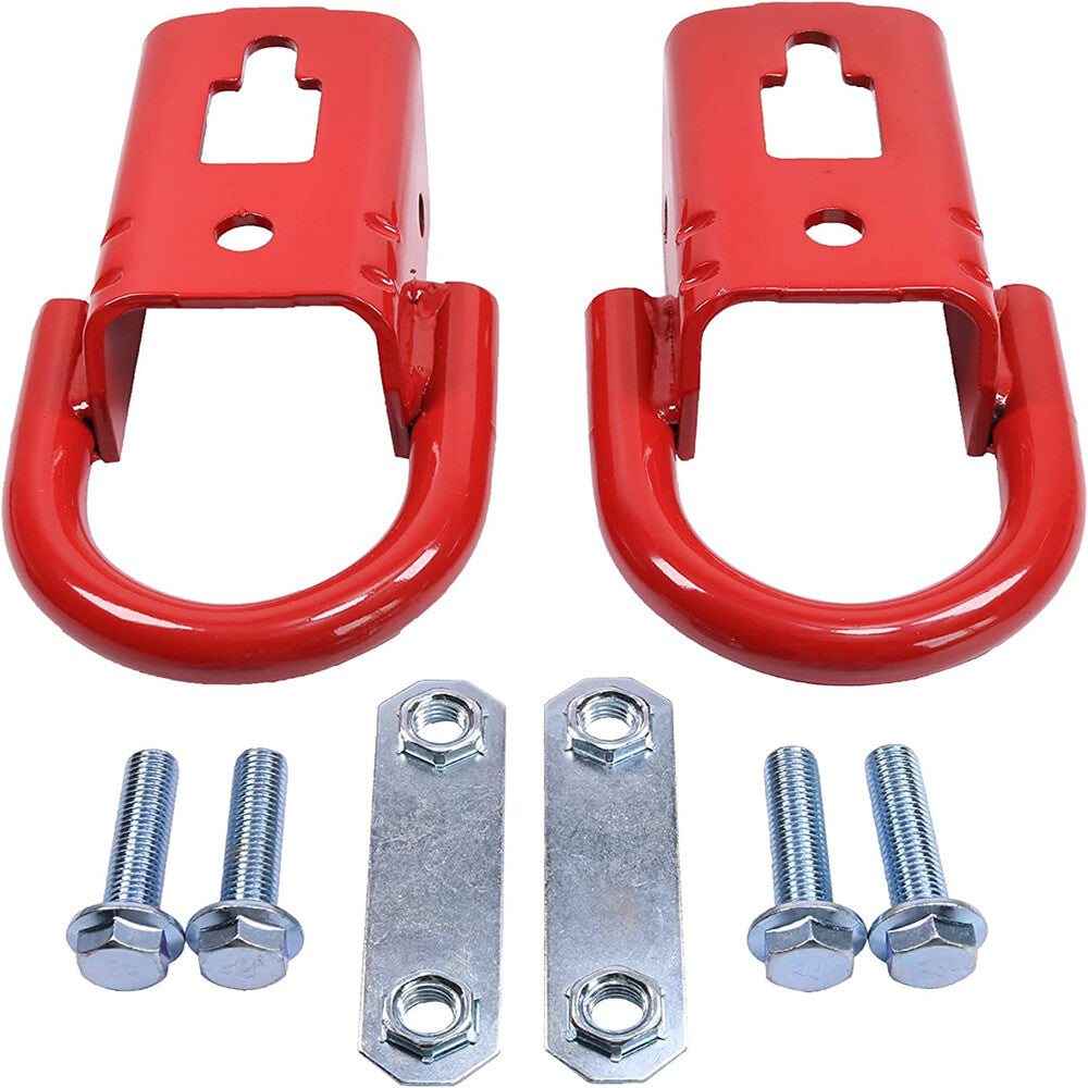 ya 2 6.26.2 2-Pack Red Towing Hook FL3Z17N808A with Hardware Front for 2009-2019 for Ford F-150