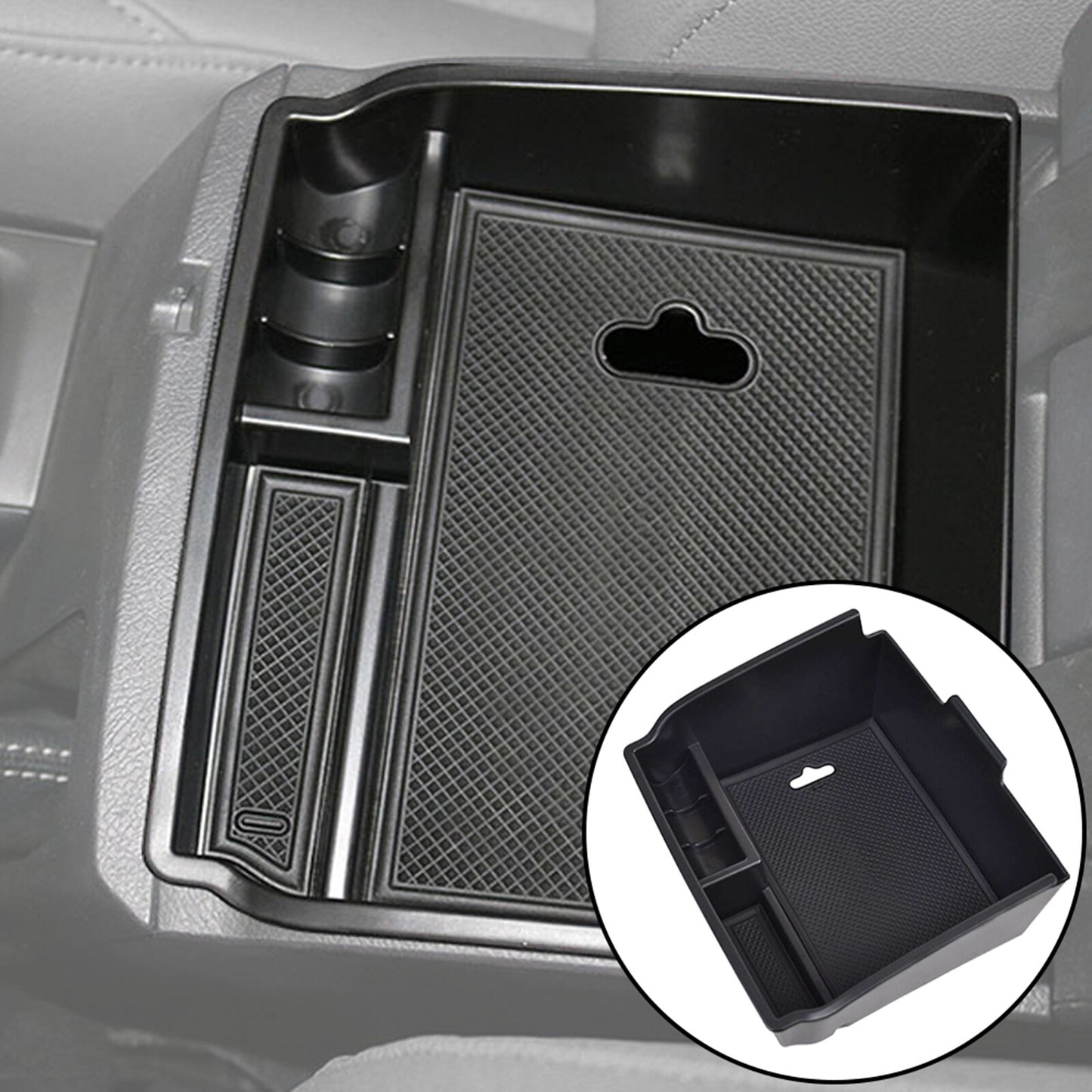 ya 2 6.26 for Toyota Fortuner Hilux 2015-2024 Car Armrest Storage Box Center Console Tray