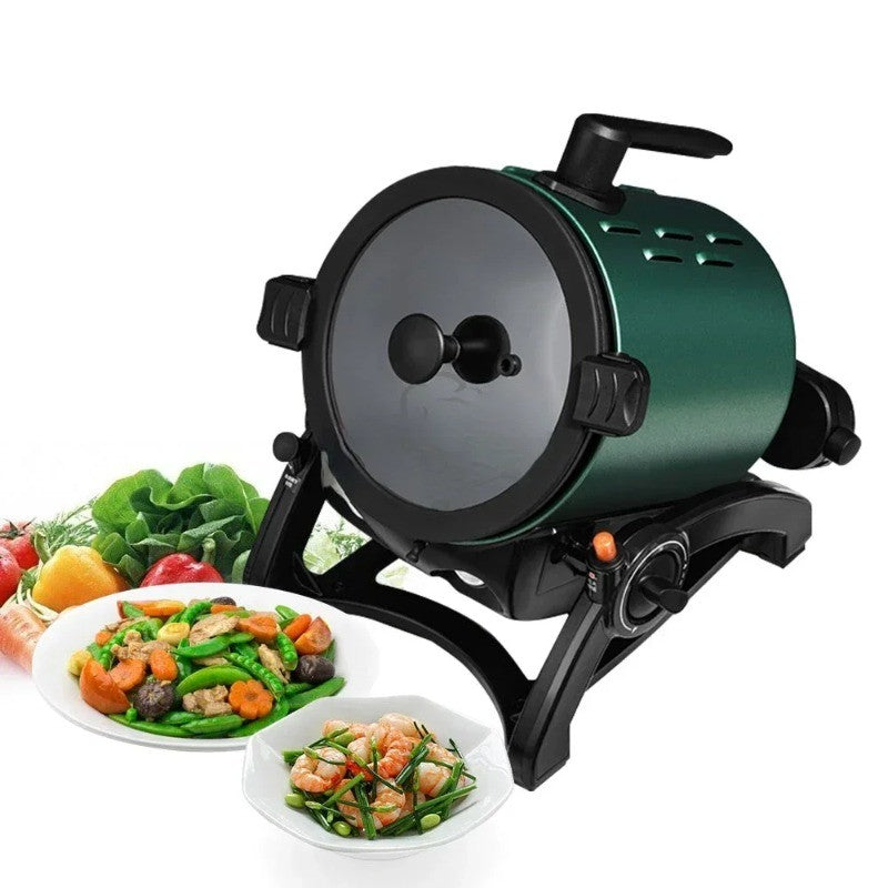 Gas-powered Electric Mixer Food Warmer Pot Rotating Smart Robot Stir-fry Pan