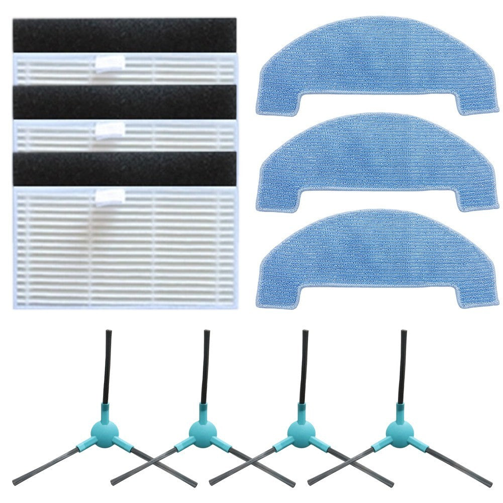 ya 25 For Ultenic For T10 Lite Compatible Side Brushes and Mop Cloths Set
