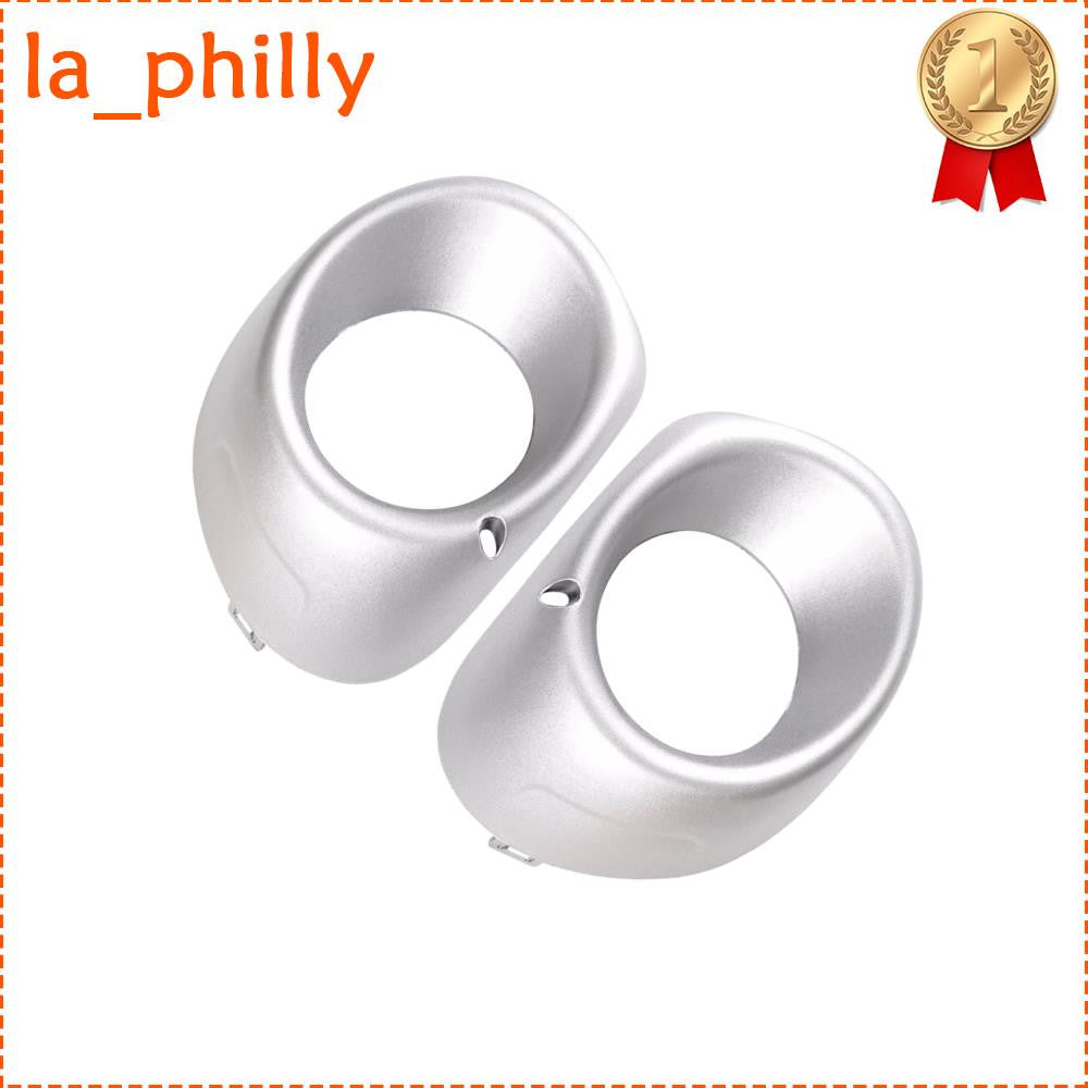 ya 13 5.27.2 2X Front Bumper Foglight Cover Silver Left+Right Side For 2013-2015 for Outlander
