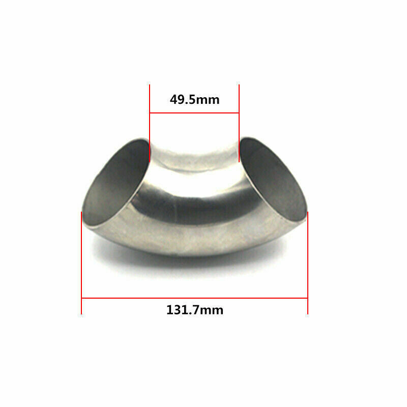 ya 4 6.17.2 Automotive 2.36 inch/60 mm 90¡ã Stainless Steel Elbow Connector Welding Bend