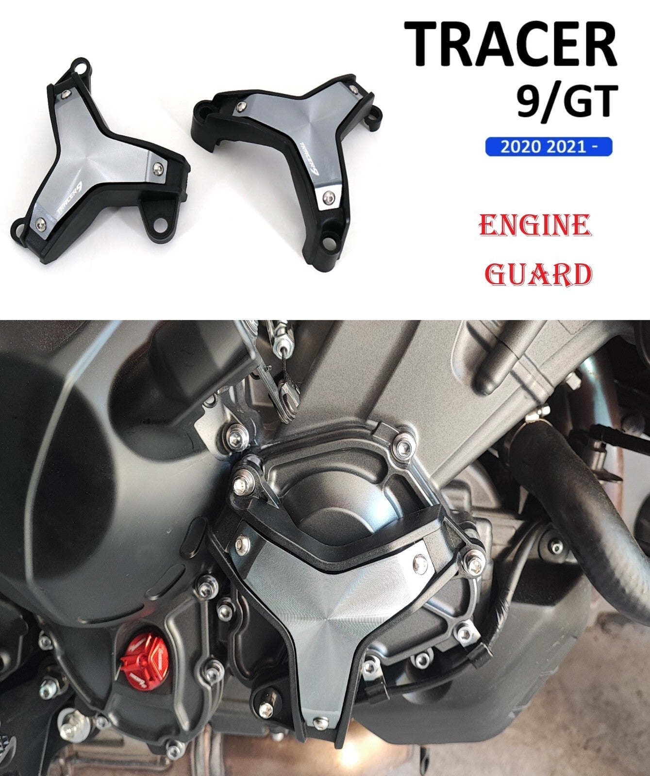 ya 27 7.20 for Yamaha Tracer 9 GT Motorcycle Side Engine Guard Protection Sliders Crash Pad