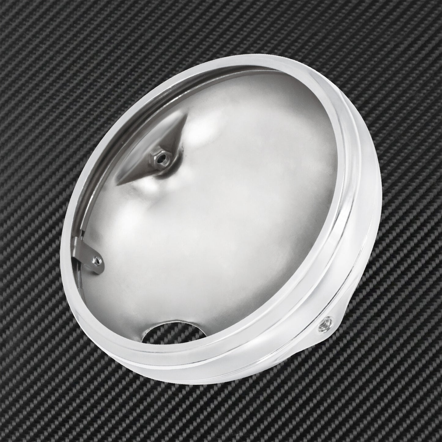 ya 4 6.22 7'' Chrome Headlight Housing Cover Light Bulb Bucket Shell Fit for Harley Dyna