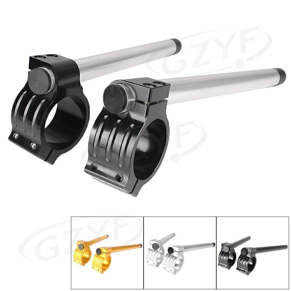 ya 2 6.26 Motorcycle 32/37mm/55mm Left+Right Clip On Handlebar Fork Tube Universal 3 Color
