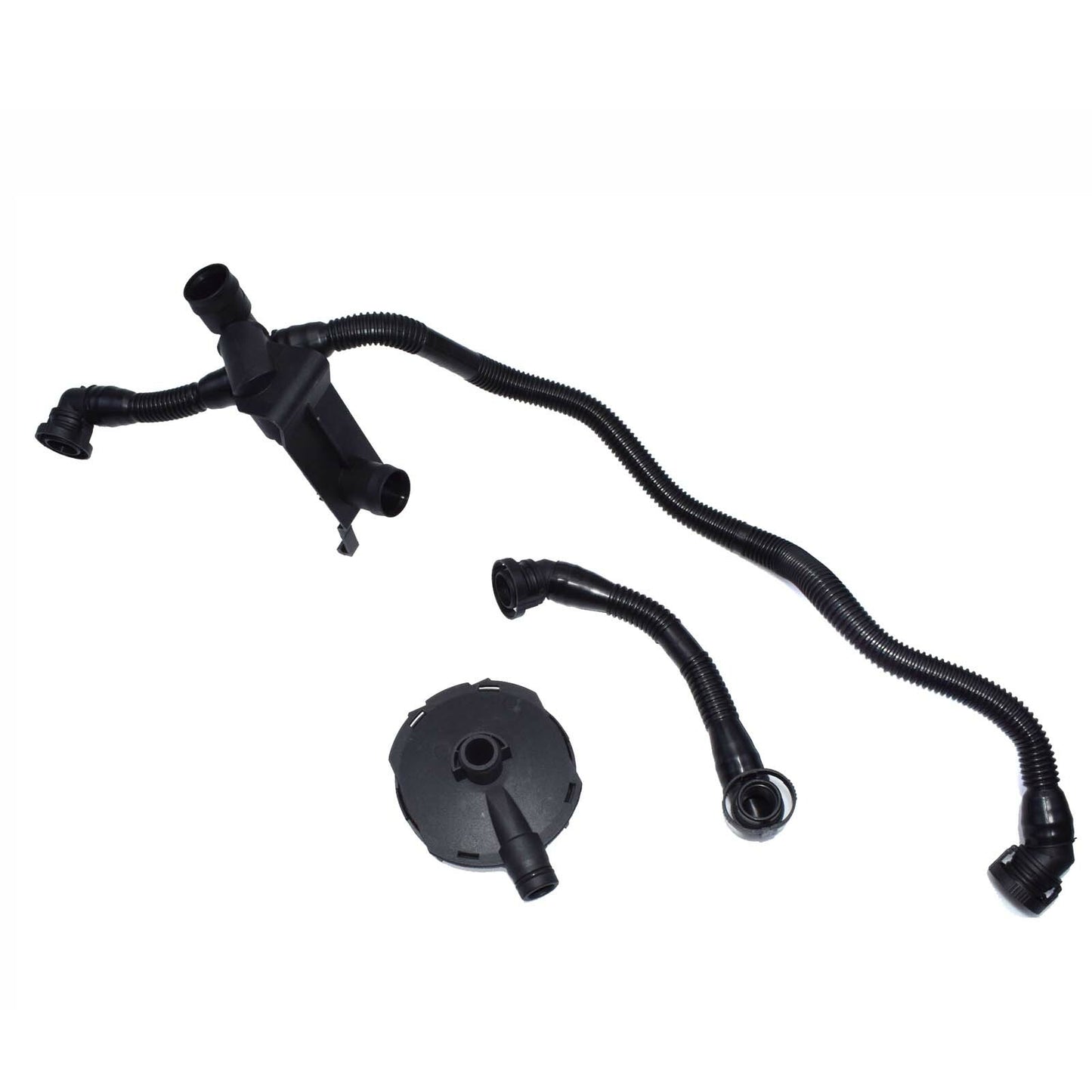 ya 1 8.5.1 for Audi A4 A6 3.0L V6 Crankcase Ventilation Valve and Breather Vacuum Hose Kit 3 pcs