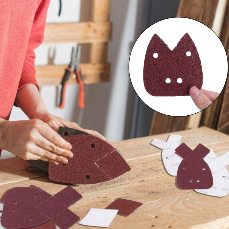 ya 14 80x Detail Sander Sandpaper Sanding Sheets Hook and Looped Sander
