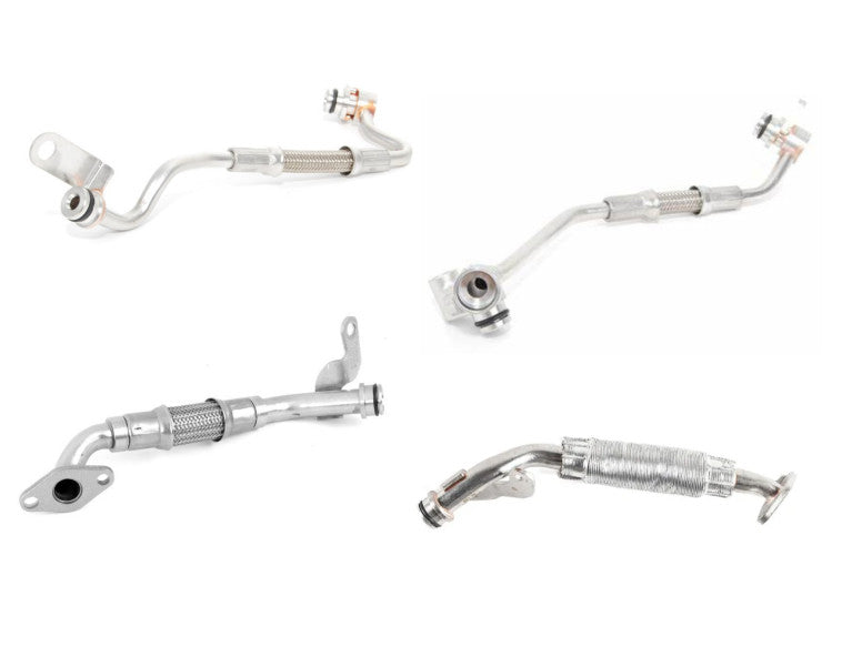 ya 1 7.3 Set of 4 Turbo for Charger Oil Inlet Outlet Feed Line for BMW E60 E88 E90 F01 F02 X6