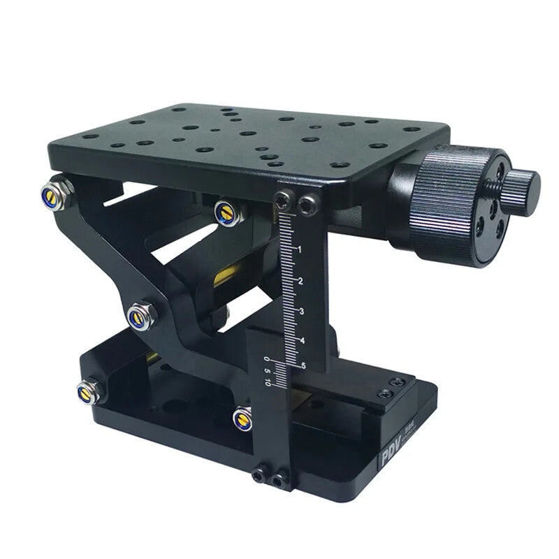ya 25 PT-SD408S 60mm Travel Manual Optical Lab Jack Z-axis Optical Lift with Ruler