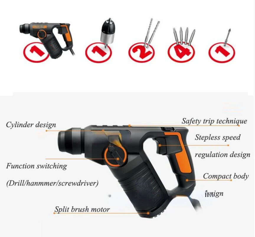 ya 25 Multi-function Electric Drill Wall Concrete Impact Drill Household WX346