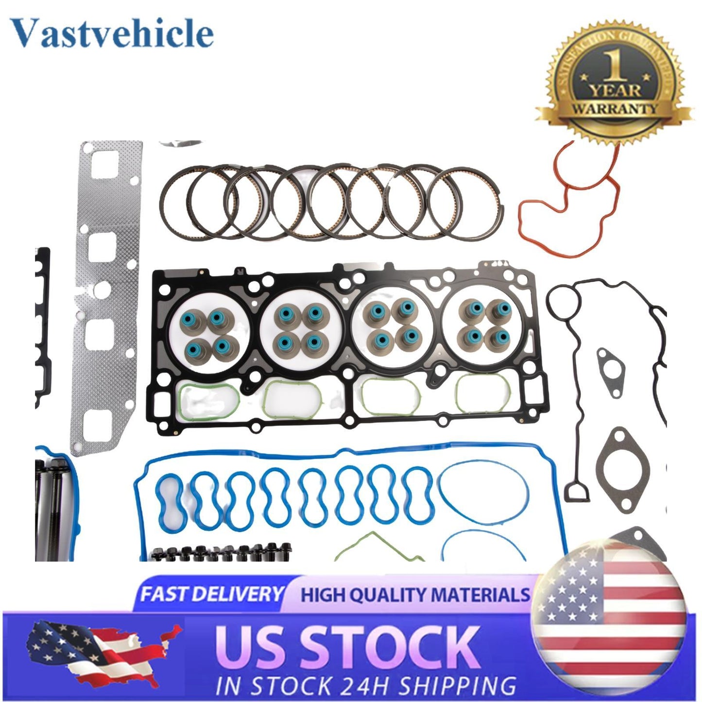 ya 27 7.2 Engine Pistons Full Gasket Set for Chrysler for Dodge for Jeep 5.7L 2005-2006