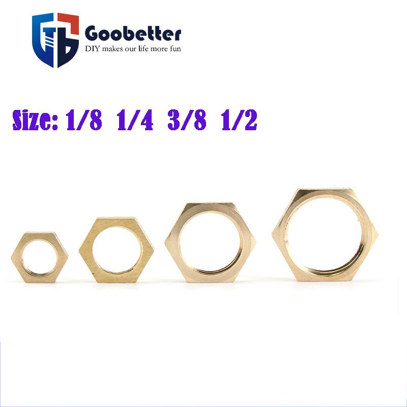 1/8 -1/4 Brass Hex Nut Fitting BSPP Female Thread Union Connector 5 - 50 Pcs
