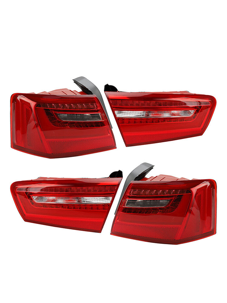 ya 1 8.5.2 Car 4pcs Inner Outer LED Taillight Brake Light for AUDI A6 2012-2015 /