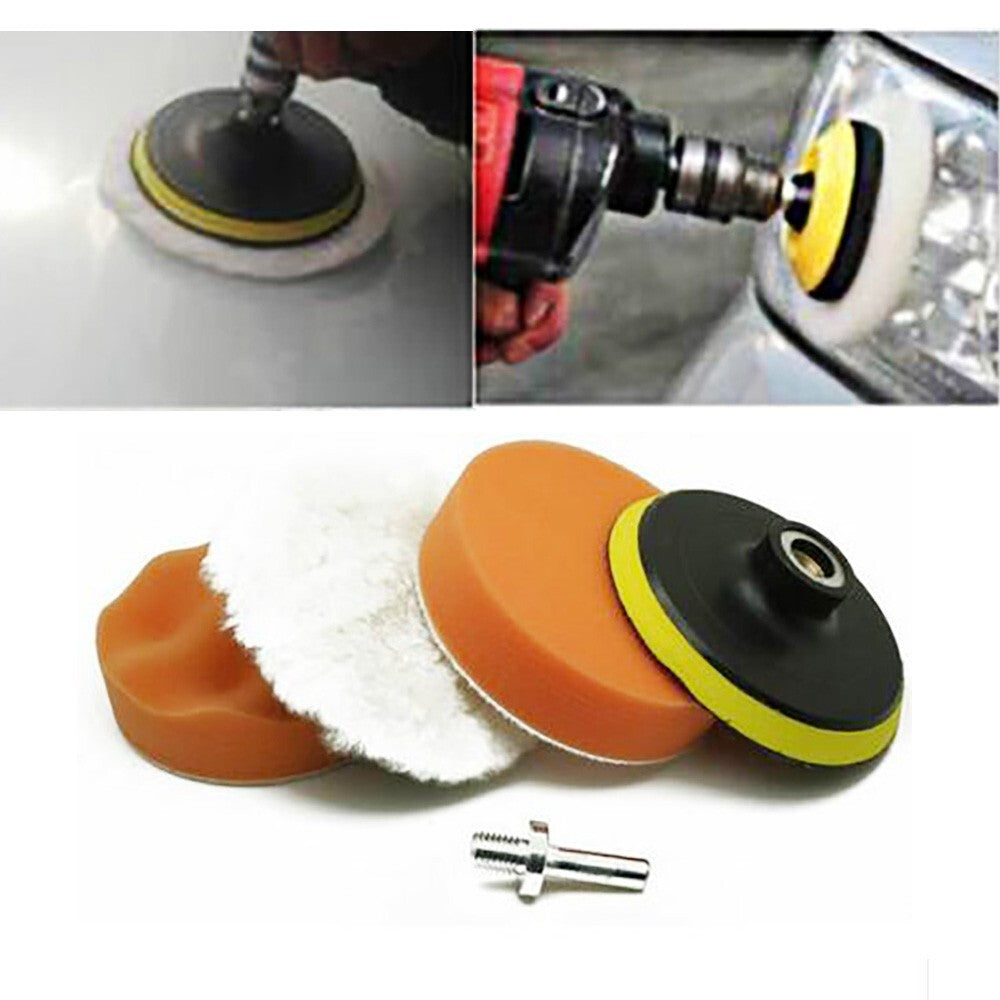 ya 5 8.7 4 inches Gross Polish Polishing Buffer Pad Sponge Kit Drill Adapter Car Polisher
