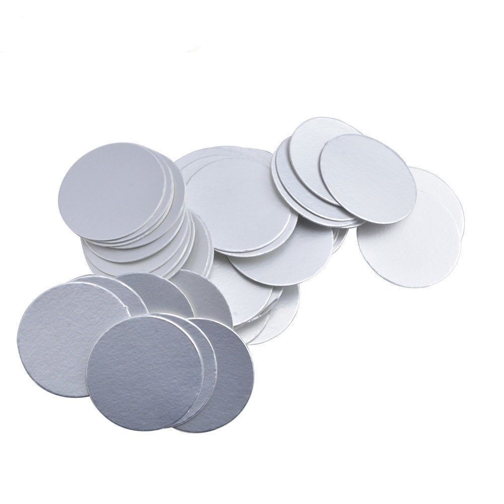 5000pcs for induction sealing 89mm plastic laminated aluminum foil liners PET