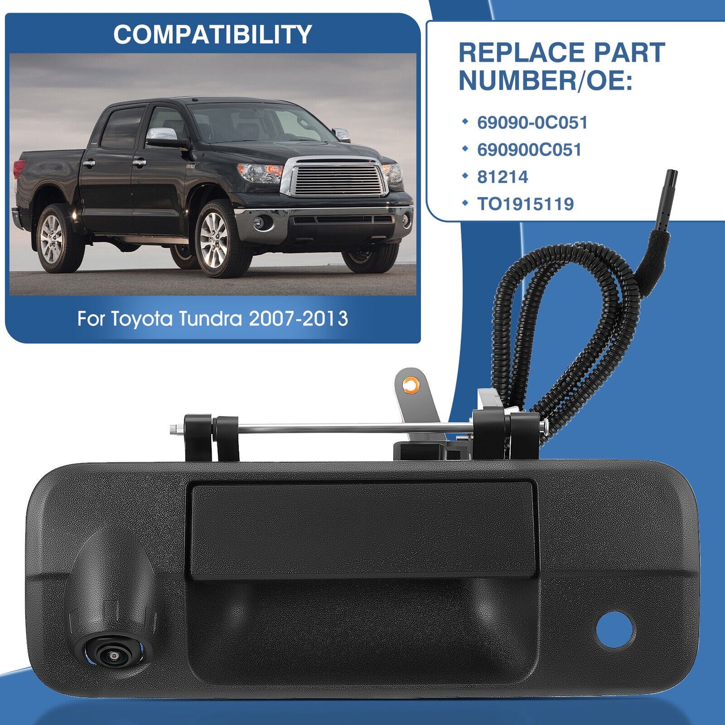 ya 10 5.29.2 Backup Camera Tailgate Handle for Toyota Tundra 2007-13 with Rear View Camera KY
