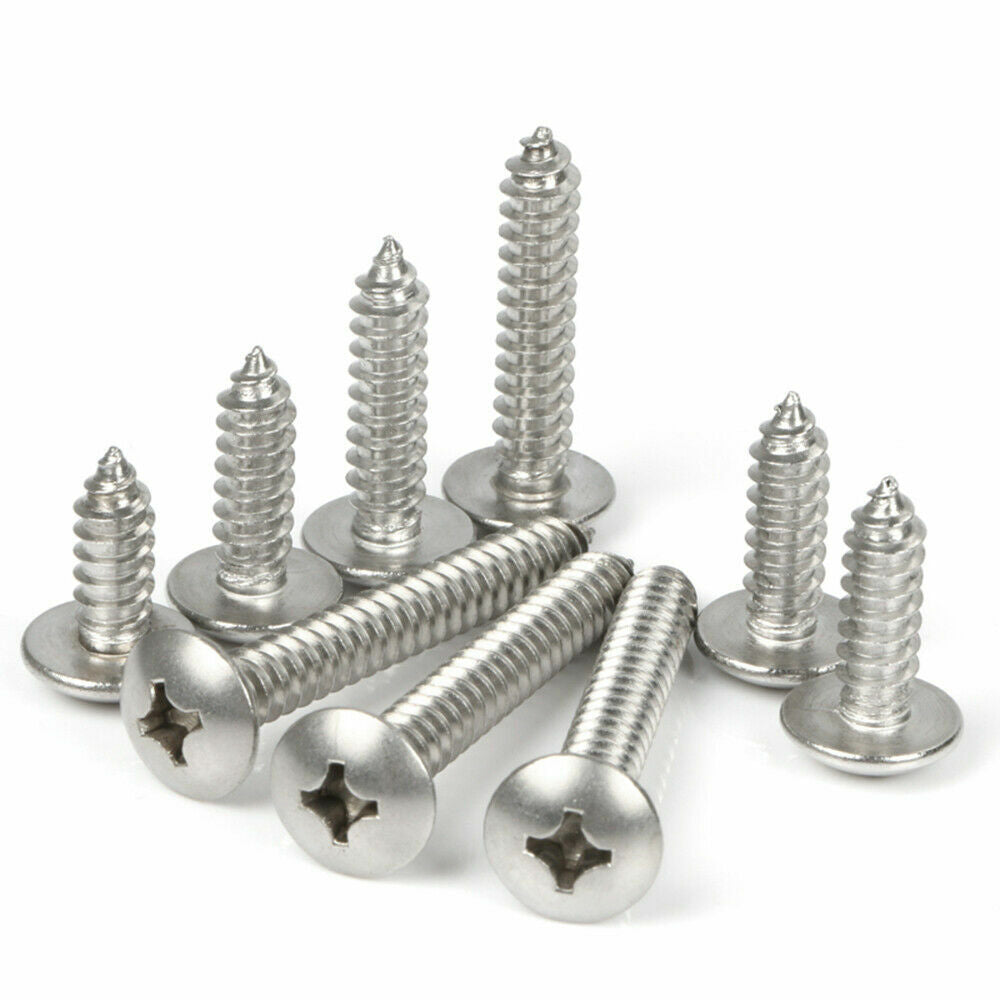 M2.2-M6.3 304 Stainless Steel Phillips Cross Truss Head Self Tapping Screws
