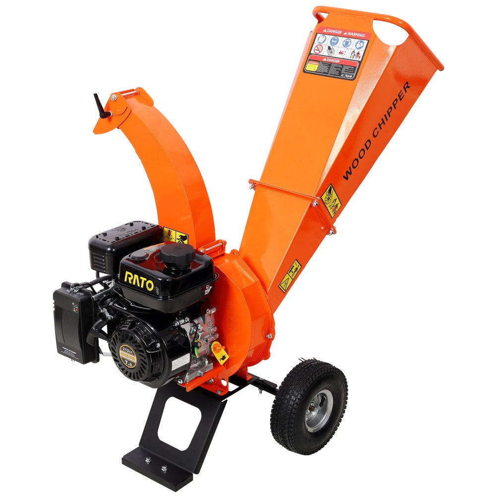 ya 28 7HP Heavy Duty Wood Chipper Shredder Mulcher 212cc Gas Powered 3 Max Capacity