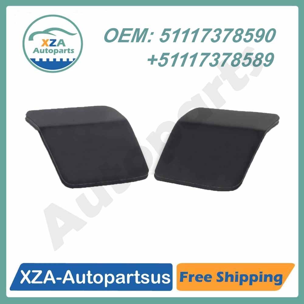 ya 27 6.18 Pair Headlight Headlamp Washer Spray Nozzle Cover Cap for BMW for X5 51117378589