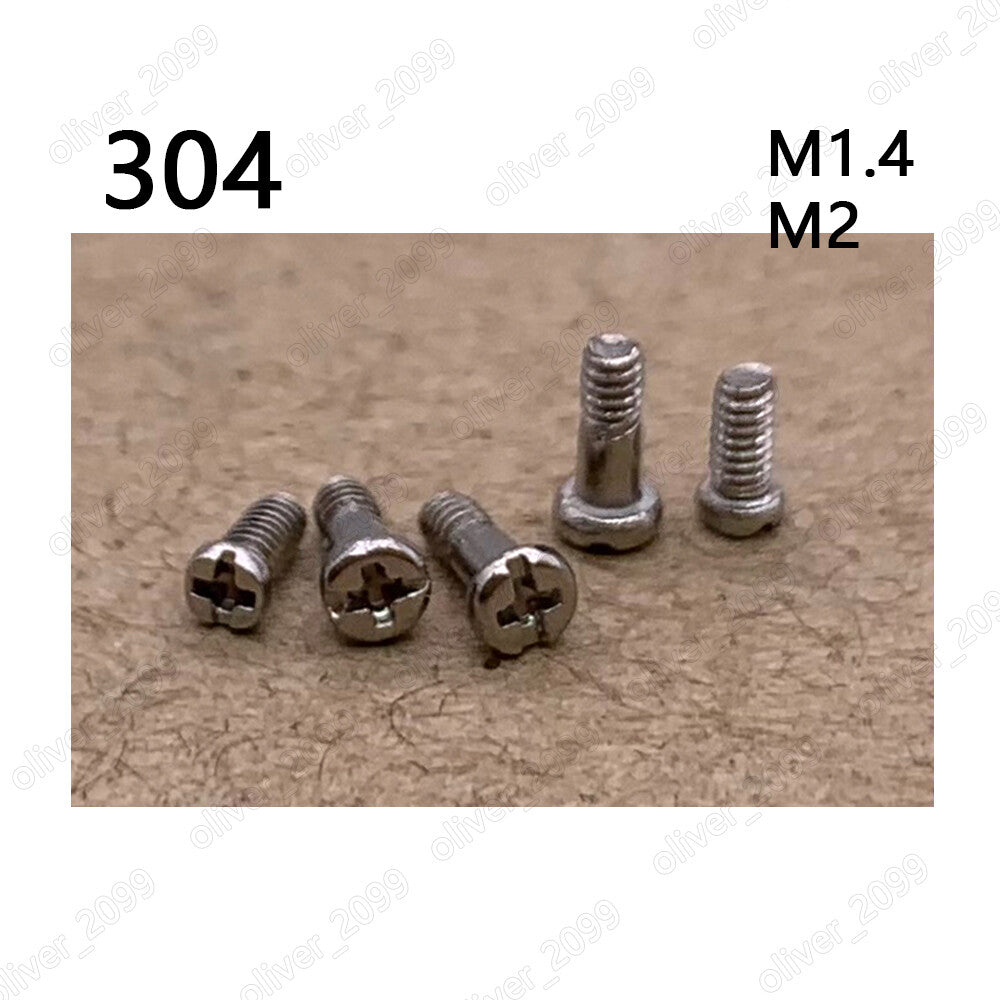 304 Stainless Steel Small Machine Screws for Glasses Clock Toy M1.4 M2