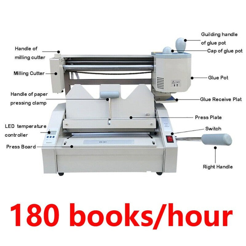 Wireless Manual Desktop Desktop Manual Hot Melt Adhesive Book Binding Machine