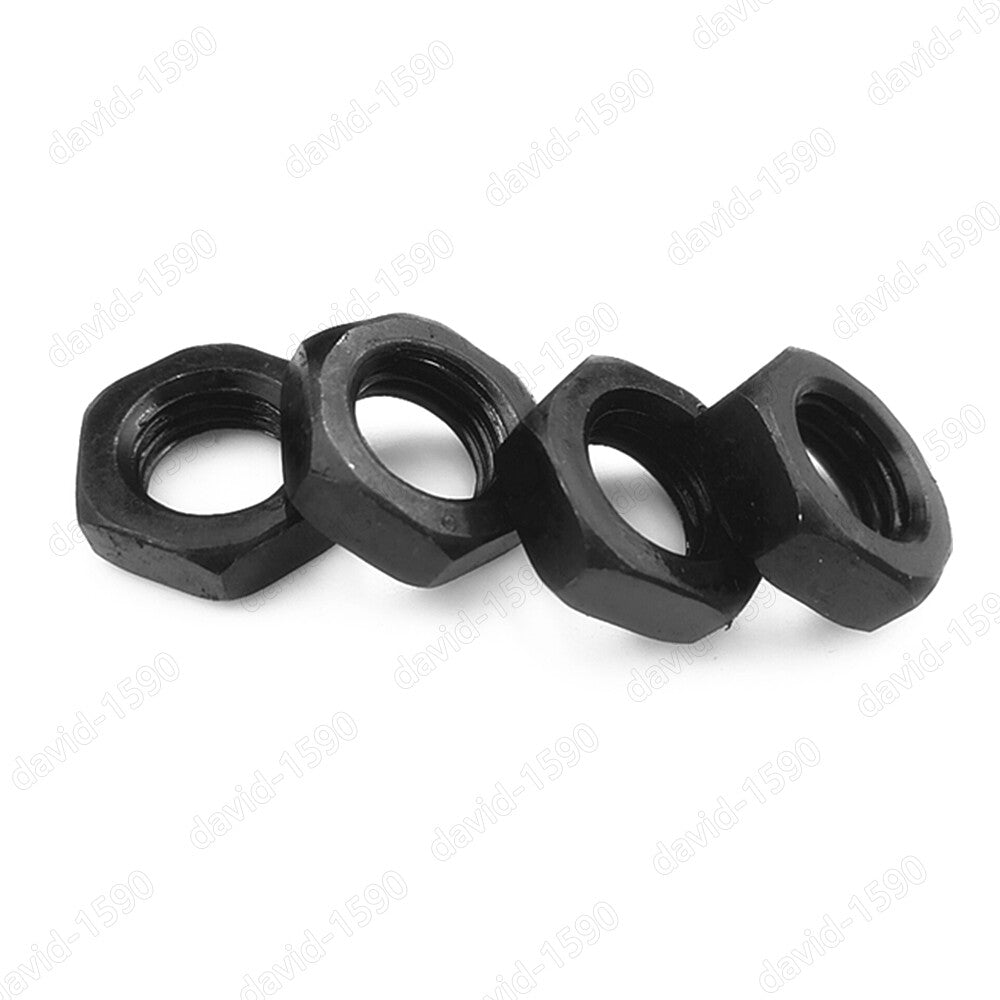 Black 8.8 Carbon Steel Select Size M8 - M30 Thin Hex Nuts Right Hand Fine Thread