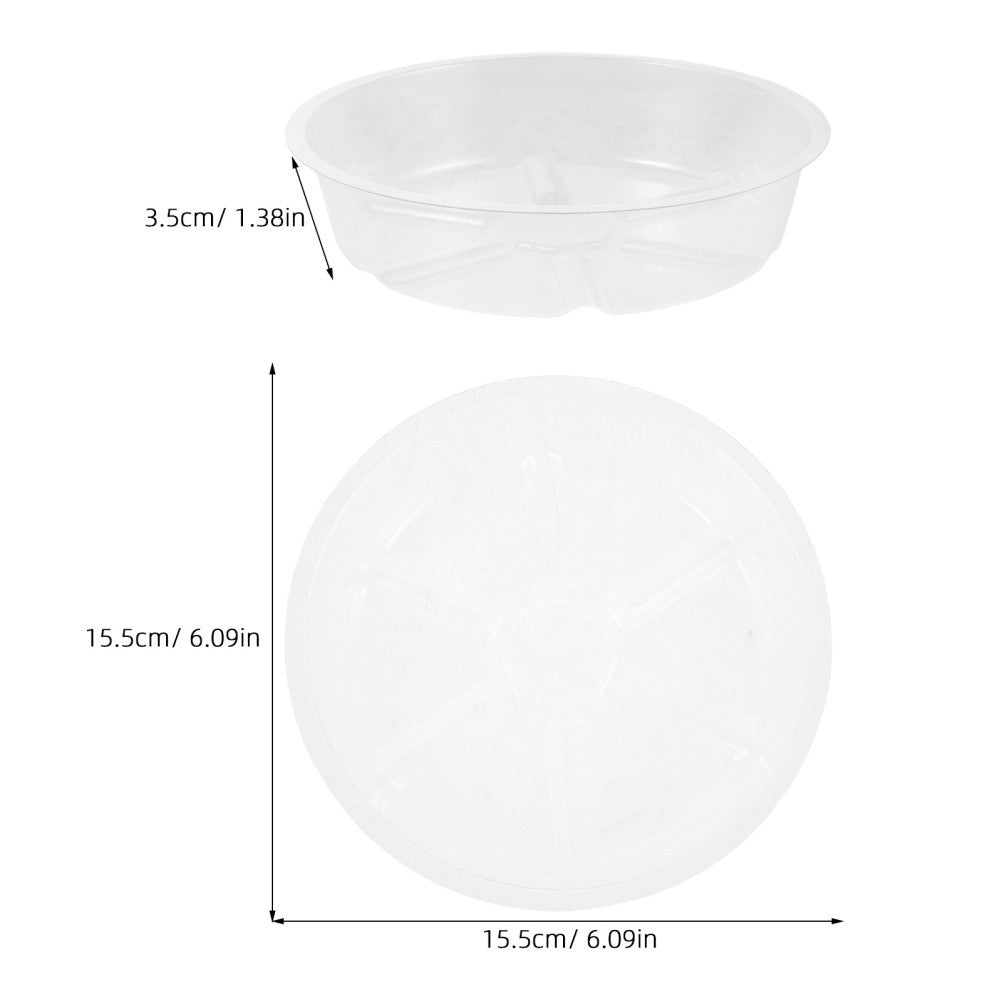 ya 14 12pcs Plant Saucer: 6'' Clear Planter Saucers Pot Trays - Round Plastic Flower