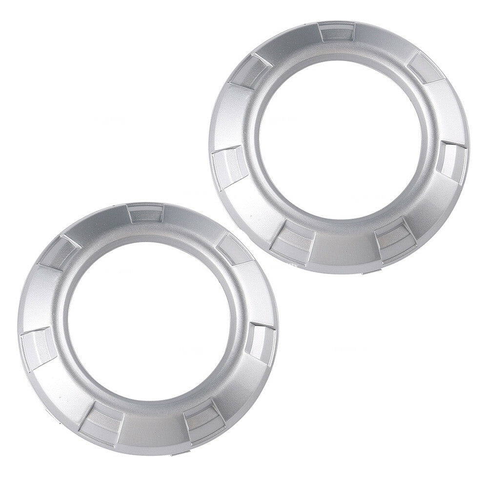 ya 13 5.27.2 2x Front Fog Light Lamp Silver Cover Frame for Mitsubishi for Pajero Montero MK4 07