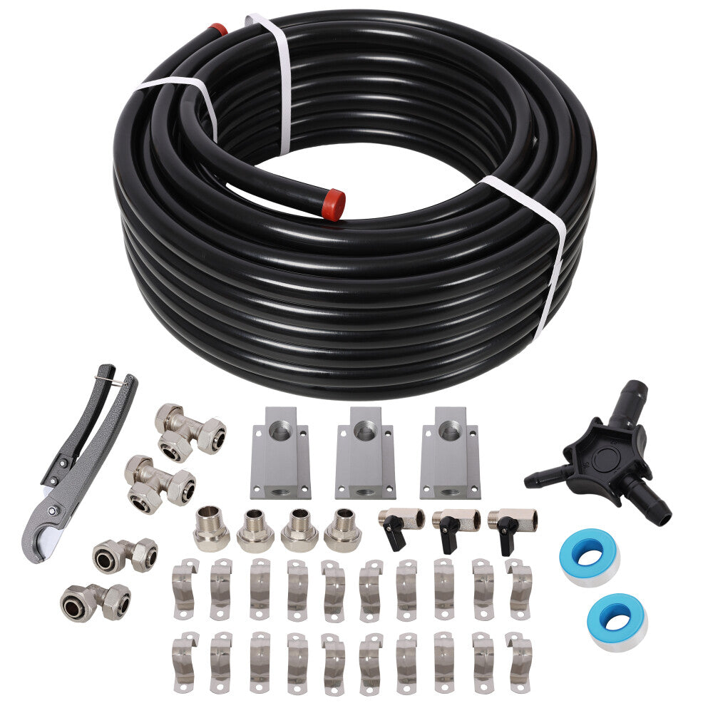 ya 16 100ft 3/4 PEX-AL-PEX Tubing Aluminum Blocks Compressed Air Black