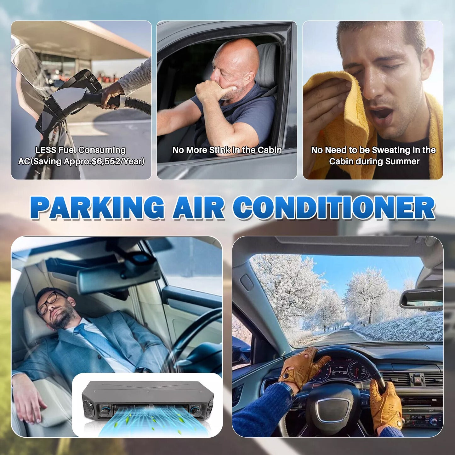 ya 5 8.7 Underdash Air Conditioning Conditioner Cooling A/C Kit 12V Universal Auto Car