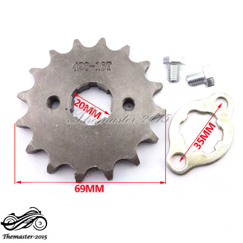 ya 2 6.26.2 428 16T 20mm Front Sprocket For ATV for Lifan YX Loncin Zongshen Pit Dirt Bike Sunl