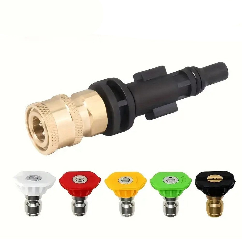 ya 26 Pressure Washer Foam Pot with 14 Inch Quick Connect and Five Nozzle Attachments