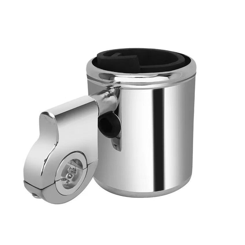 ya 2 6.29 Motorcycle cup holder handlebar beverage bottle holder chrome alloy suitable for Harley Universal