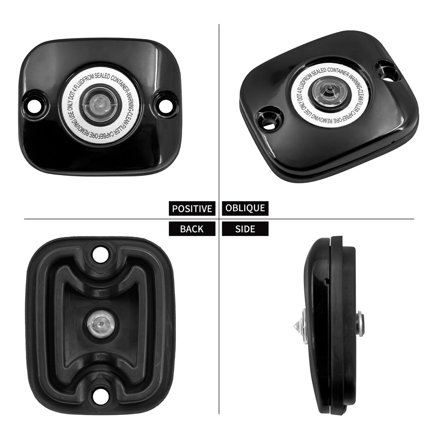 ya 5 8.7 Black Front Brake Master Cylinder Cover Fits for Harley Touring Glide Dyna FXD
