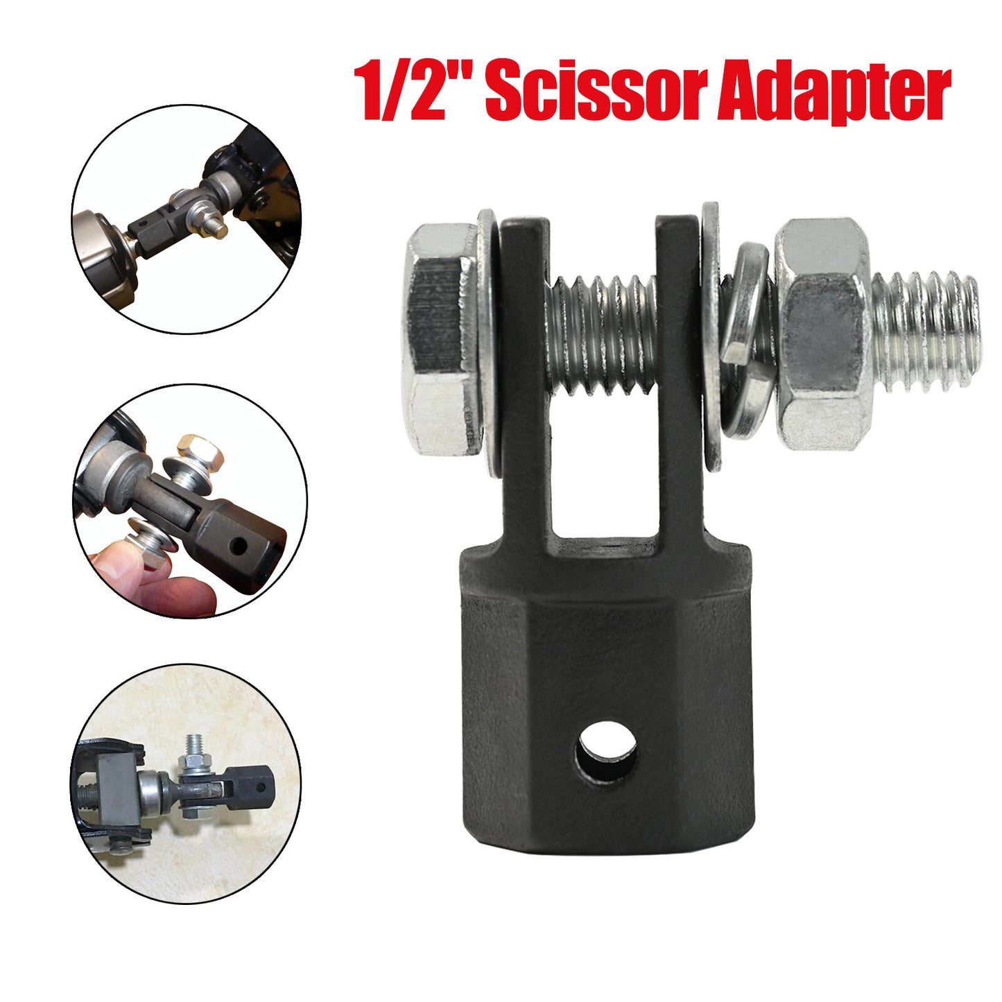 ya 1 6.30 1PC Scissor Jack Adapter For Use With 1/2in Drive Impact Wrench Automotive Tool