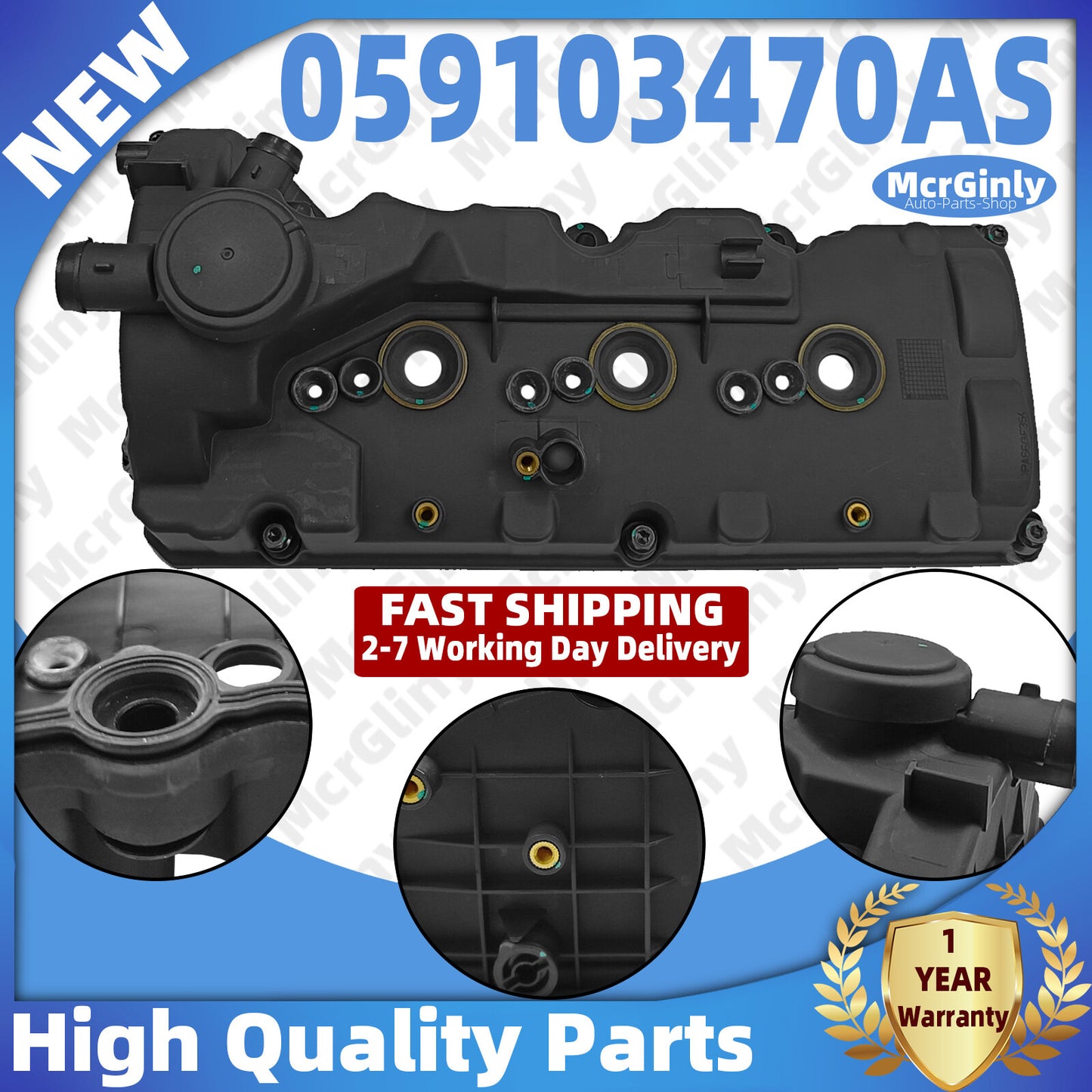 ya 11 6.5 Engine Valve Cover With Gasket for Audi A5 A6 A7 for Q5 for VW Touareg 3.0T 059103470AS