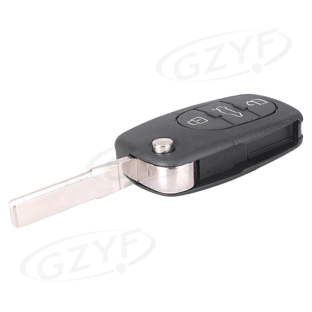 ya 10 5.28 Remote Key Fob Shell Case Keyless 3 Buttons Cover Fit for Audi A2 A3 A4 A6 A8 TT Car