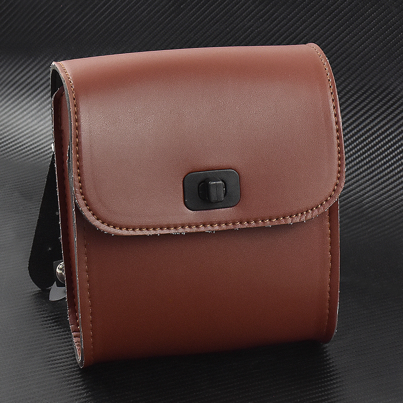 ya 11 6.5 Universal Motorcycle Front Handlebar Tool Bag Luggage Pouch Saddle Bag Brown