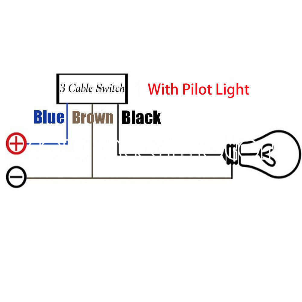 ya 1 7.4 7/8'' Waterproof Motorcycle Handlebar Dual Headlight Switch With Red Pilot Lamp
