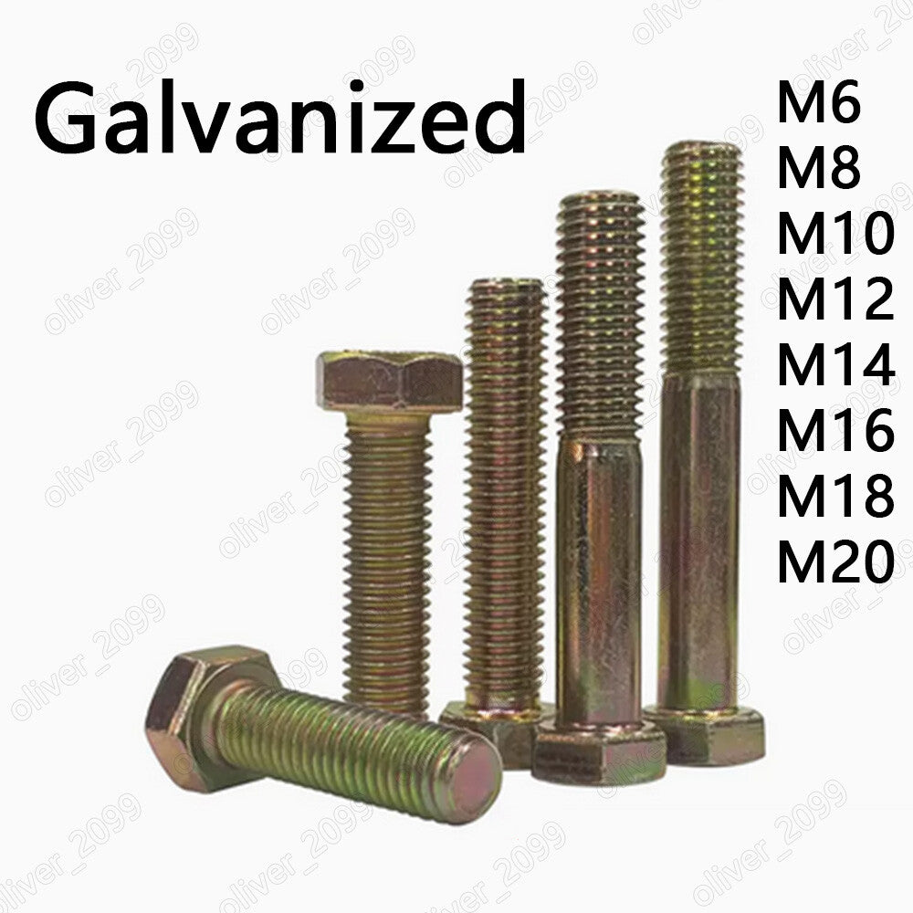 Color Zinc 8.8 Steel Hexagon Head Screws Bolts Hex Head Screw M6 M8 M10 M12 M20